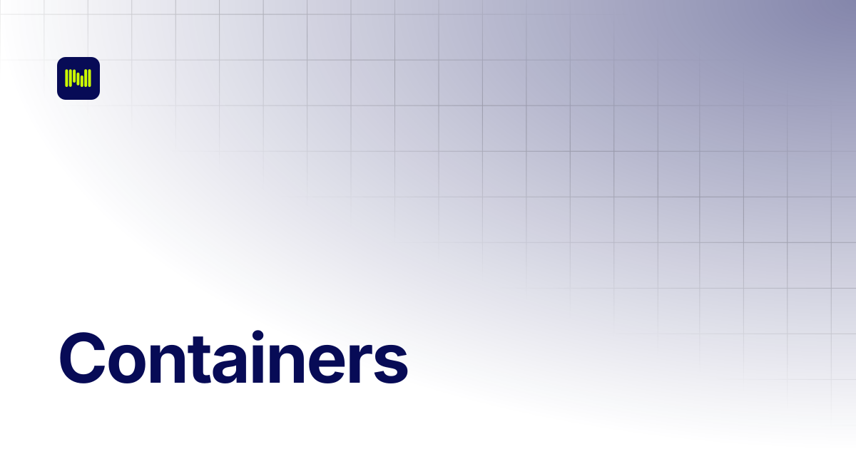 Containers | Nodeum Docs