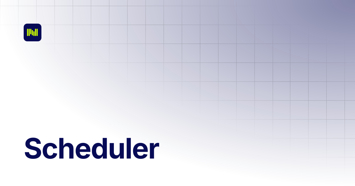 Scheduler | Nodeum Docs